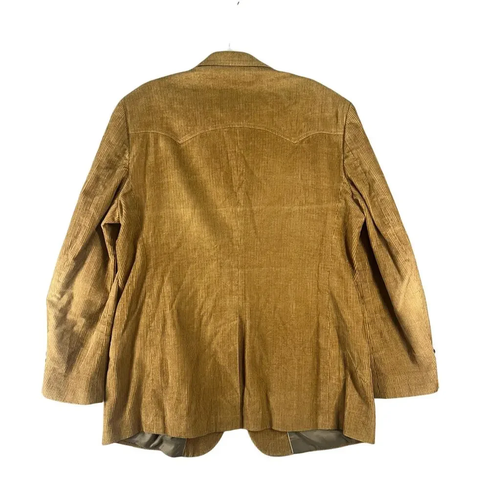 Joe Namath Signature Collection Vintage 80s Tan Corduroy Blazer 48L